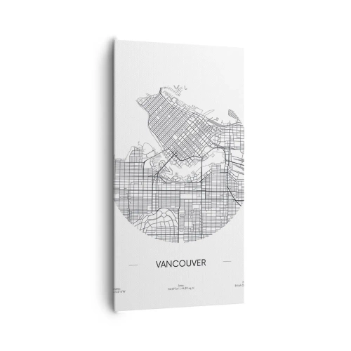 Bild auf Leinwand - Leinwandbild - Anatomie von Vacouver - 65x120 cm