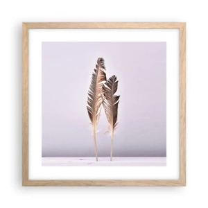 Poster in einem Rahmen aus heller Eiche - Gegen das Nichts - 40x40 cm