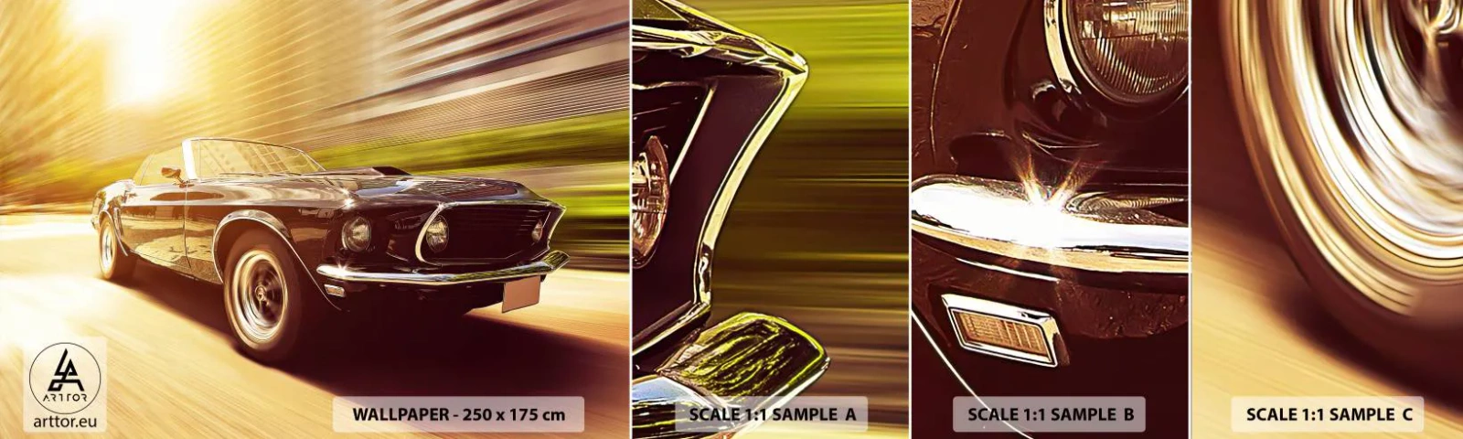 Fototapetenmuster Standard Eco - 1967 - die Legende kehrt zurück - Auto, Cabriolet, Automobil - 100x30 cm