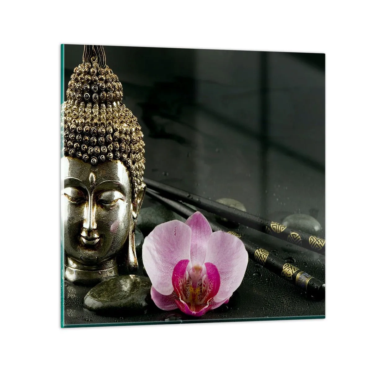 Glasbild - Bild auf glas - Harmonie von Weisheit und Schönheit - 60x60 cm