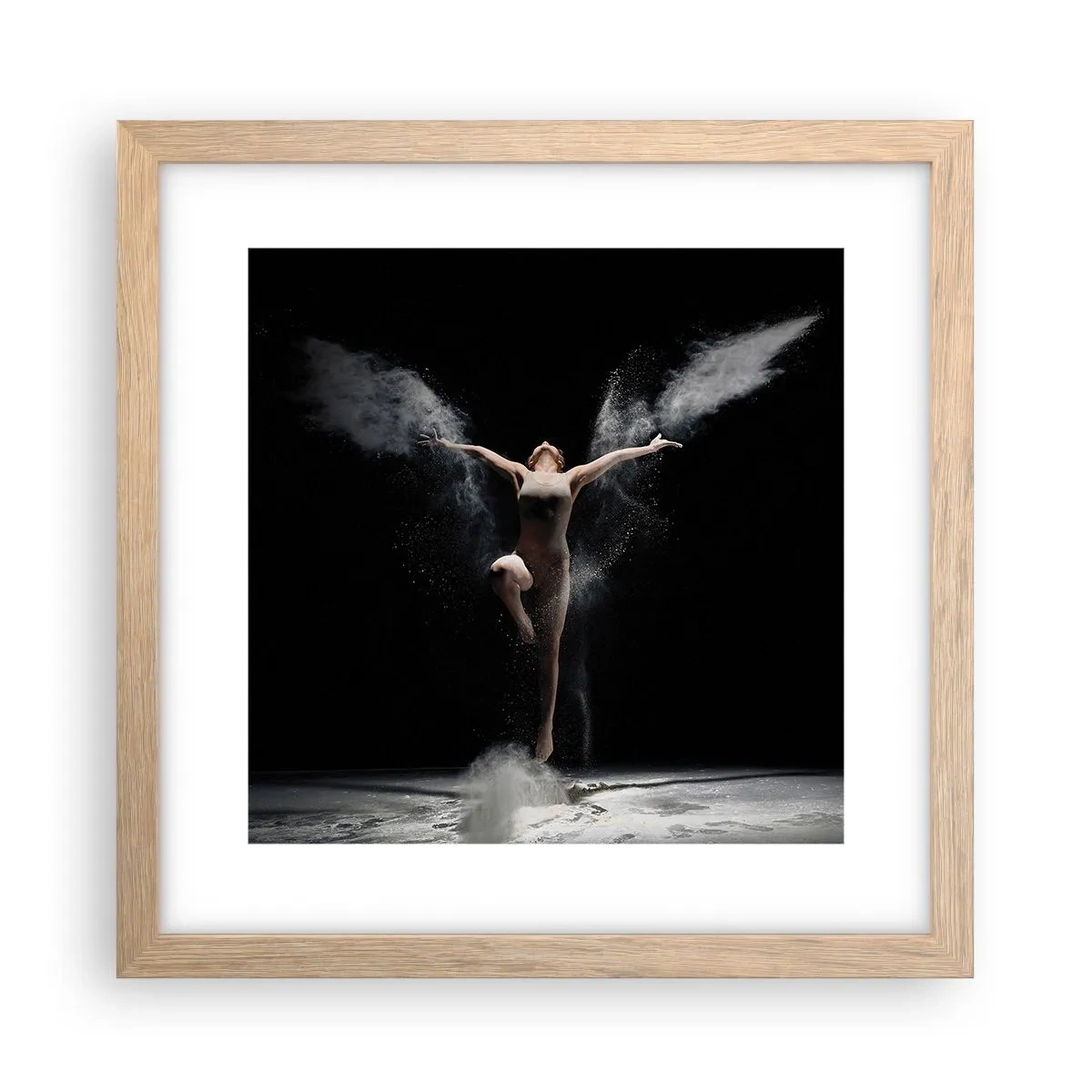 Poster in einem Rahmen aus heller Eiche - Elfen existieren - 30x30 cm