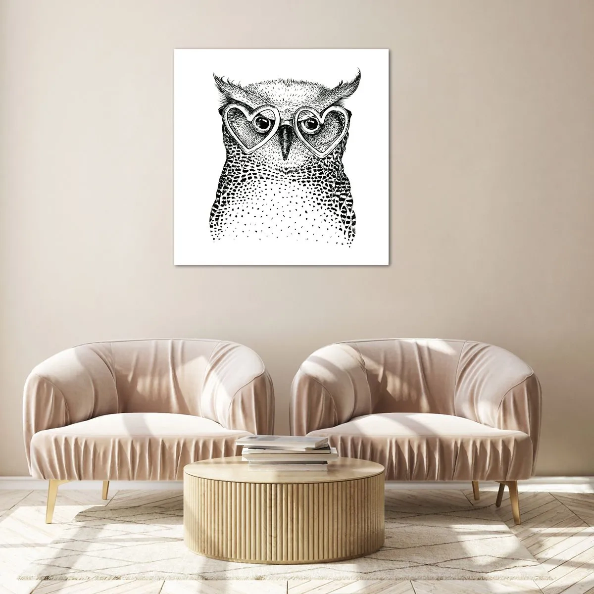 Glasbild - Bild auf glas - Klug und mit Liebe - 50x50 cm