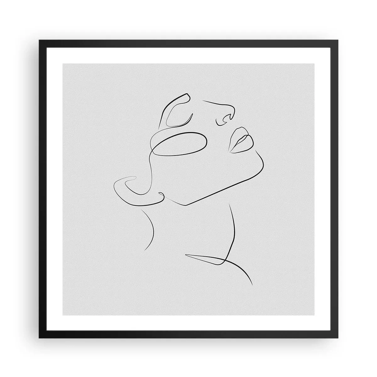 Poster in einem schwarzem Rahmen - Die Drehungen und Wendungen der Träume - 60x60 cm