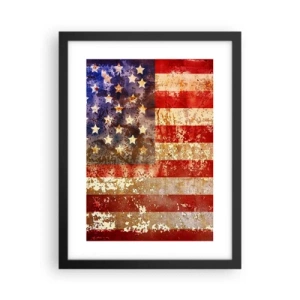 Poster in einem schwarzem Rahmen - Ruhm verblasst nicht - 30x40 cm