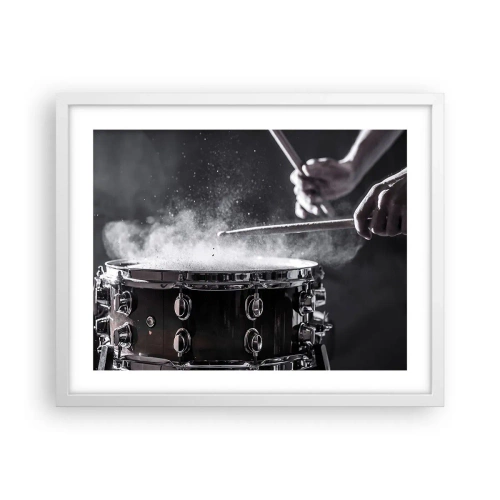 Poster in einem weißen Rahmen - Der Puls der Musik - 50x40 cm