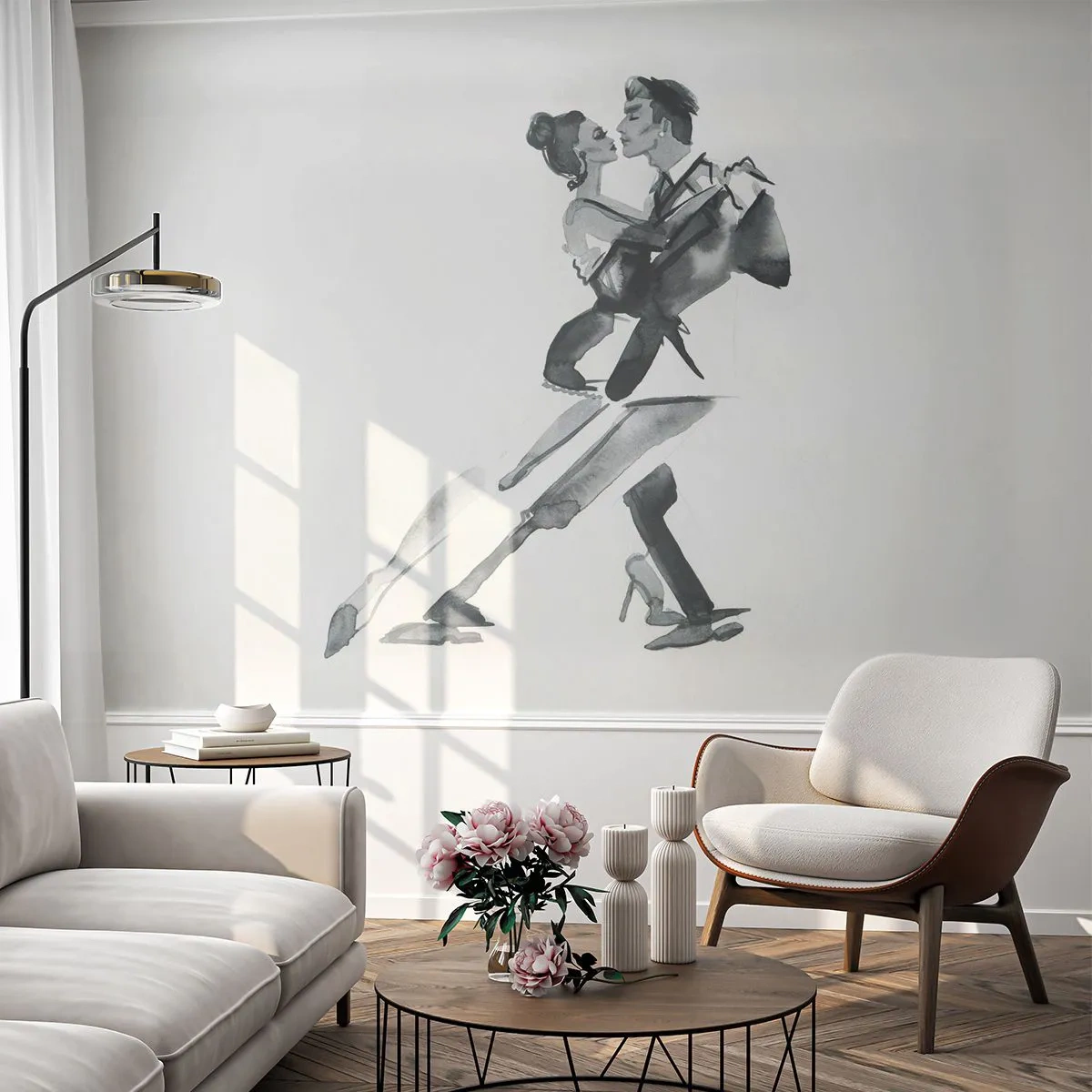 Fototapete Standard Eco - In einem Schlag - Tango, Tanzen, Tänzer - 350x256 cm