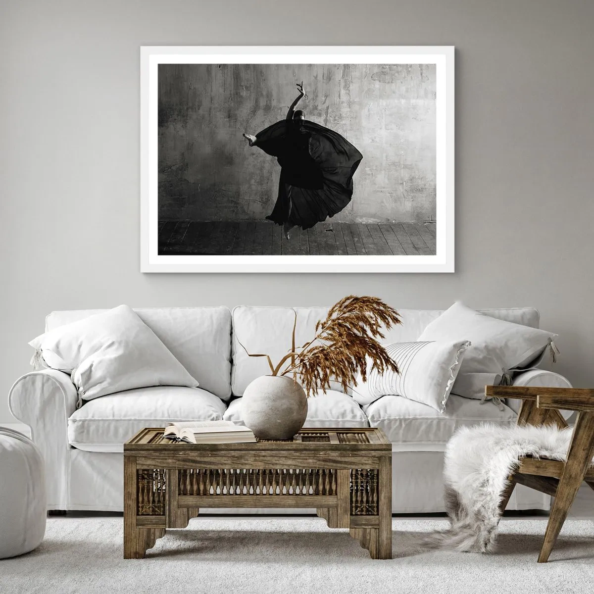 Poster in einem weißen Rahmen - Leidenschaftlicher Gürtel - 60x60 cm