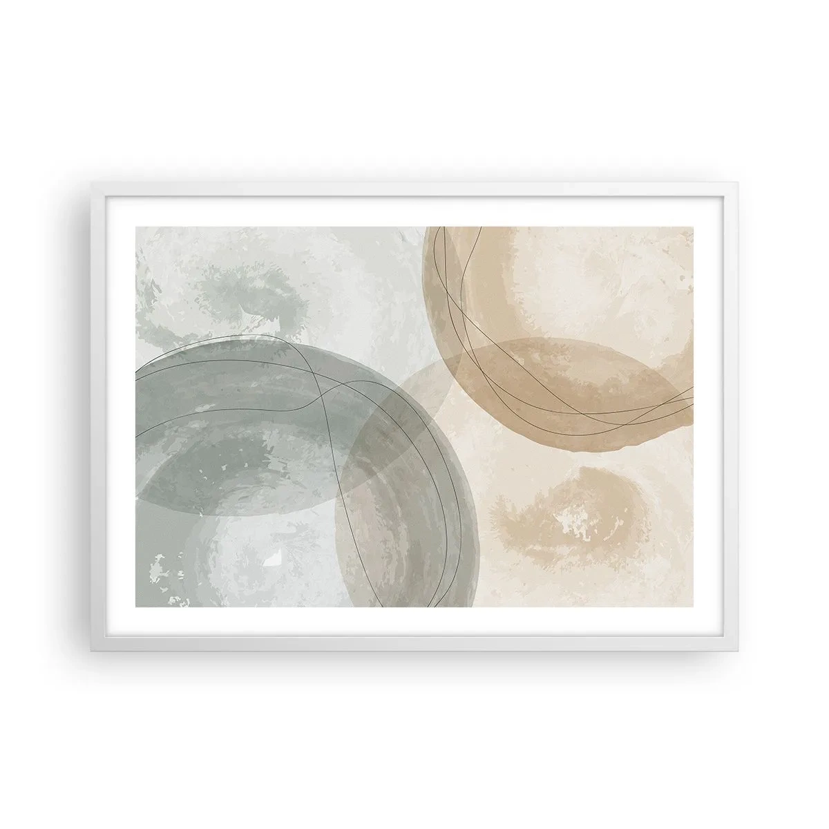 Poster in einem weißen Rahmen - Welten durchdringen - 70x50 cm