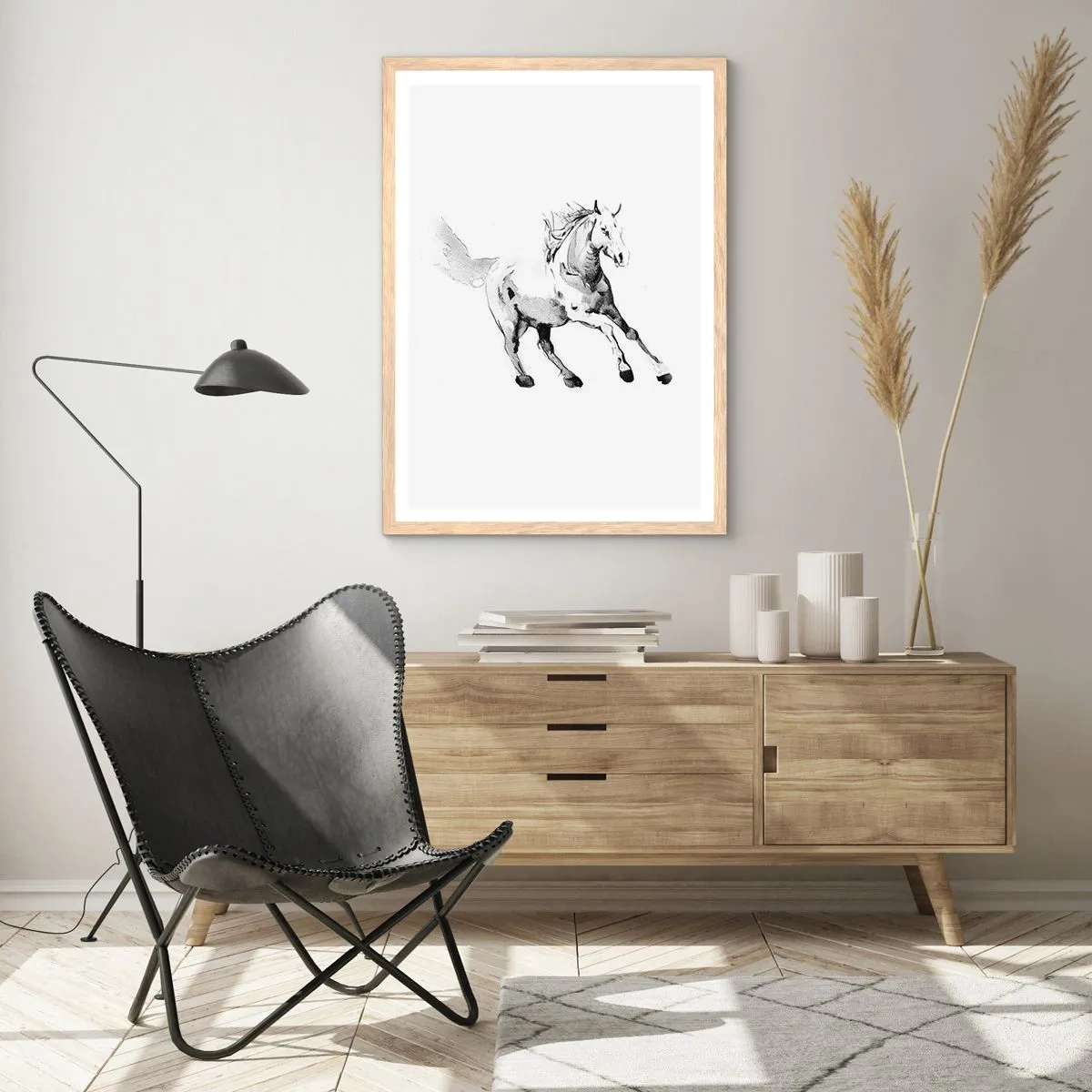 Poster in einem Rahmen aus heller Eiche - Ungezähmte Seele - 50x70 cm