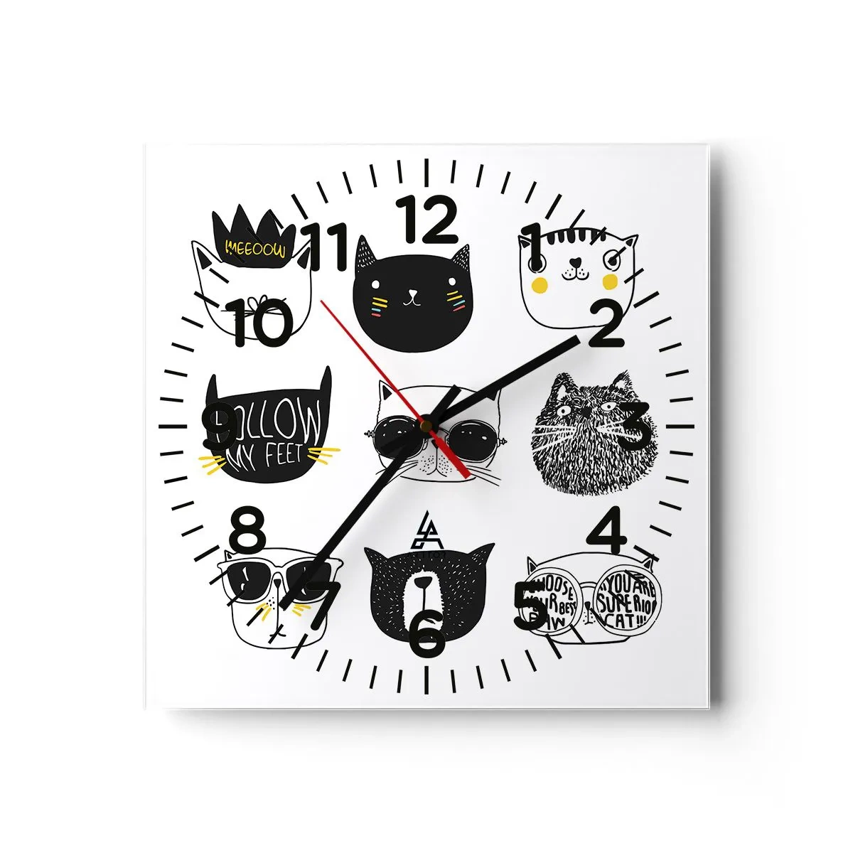 Wanduhr - Glasuhr - Jeder andere - 40x40 cm