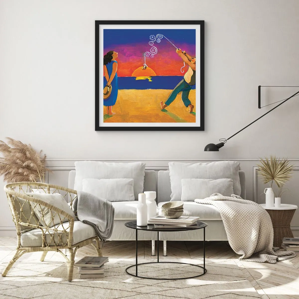 Poster in einem schwarzem Rahmen - Mehr als ein Sternchen vom Himmel - 60x60 cm