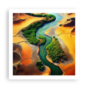 Poster - Lebensspendender Fluss - 60x60 cm