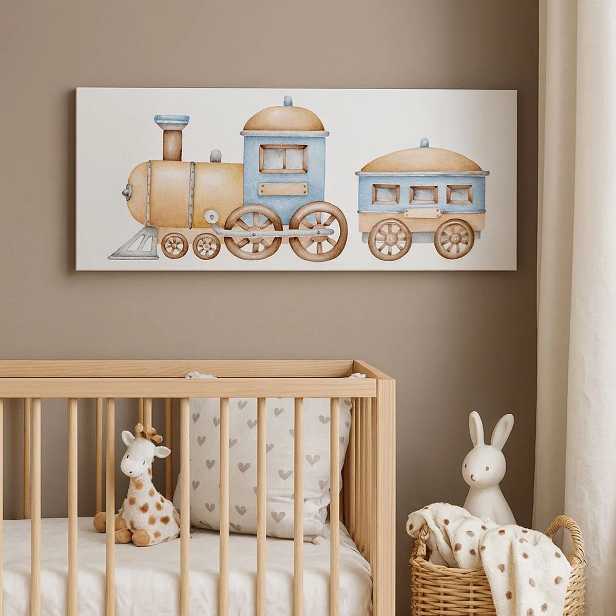 Bild auf Leinwand - Leinwandbild - Am Bahnhof steht ... - 100x40 cm