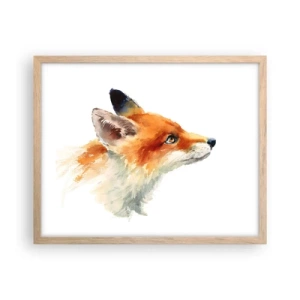 Poster in einem Rahmen aus heller Eiche - Man kann nie vorsichtig genug sein - 50x40 cm