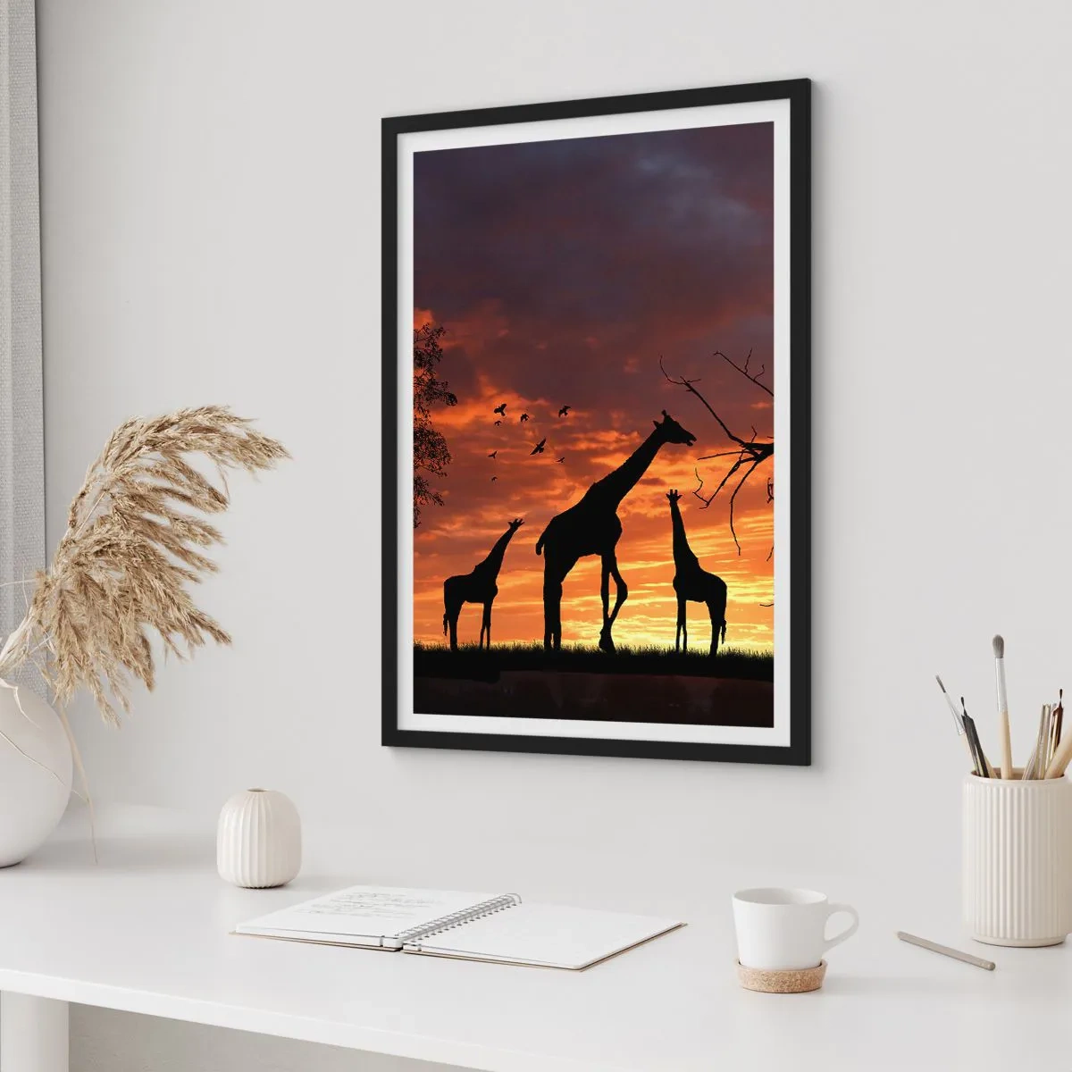 Poster in einem schwarzem Rahmen - Ein kleines Abendessen mit deinen Liebsten - 30x40 cm
