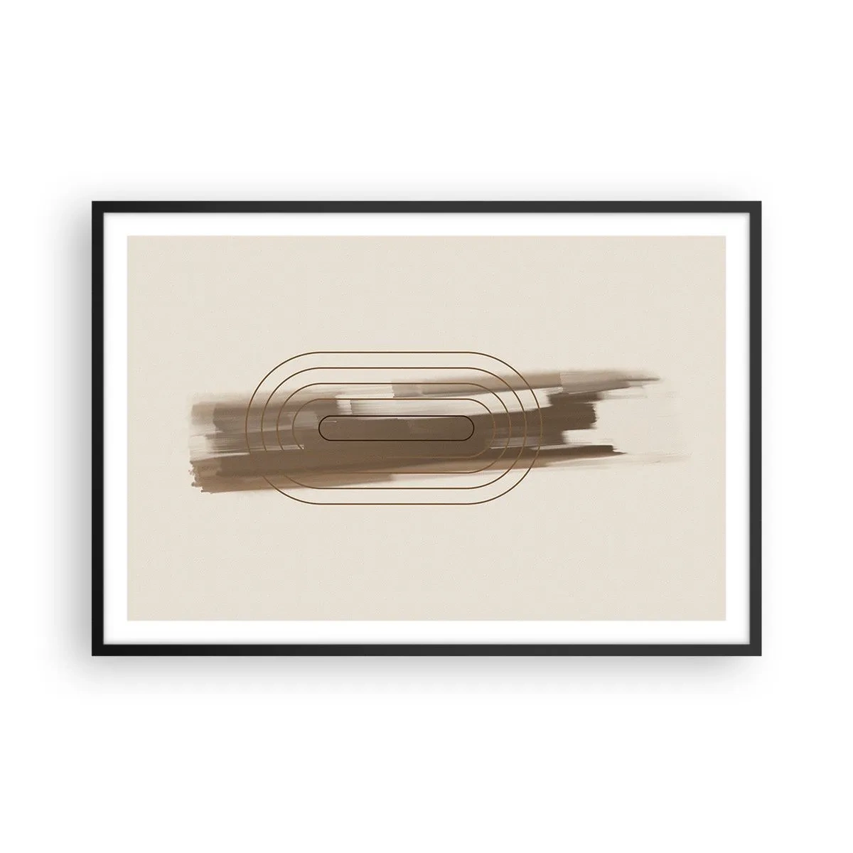 Poster in einem schwarzem Rahmen - Ein Hauch von Grau - 91x61 cm