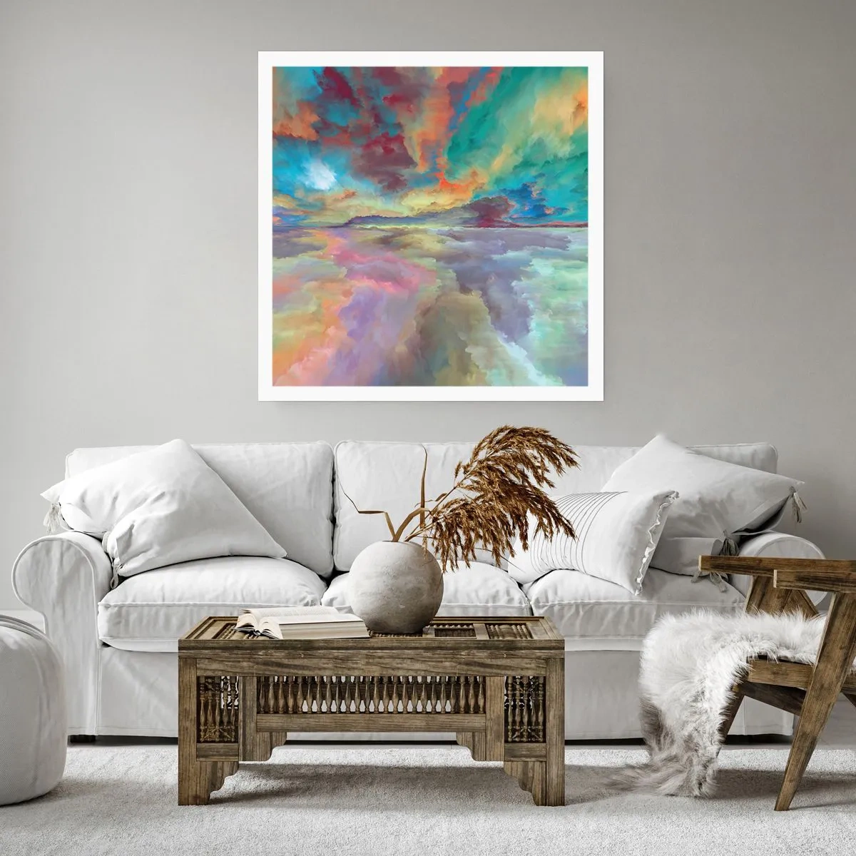 Poster - Zwei Himmel - 40x40 cm