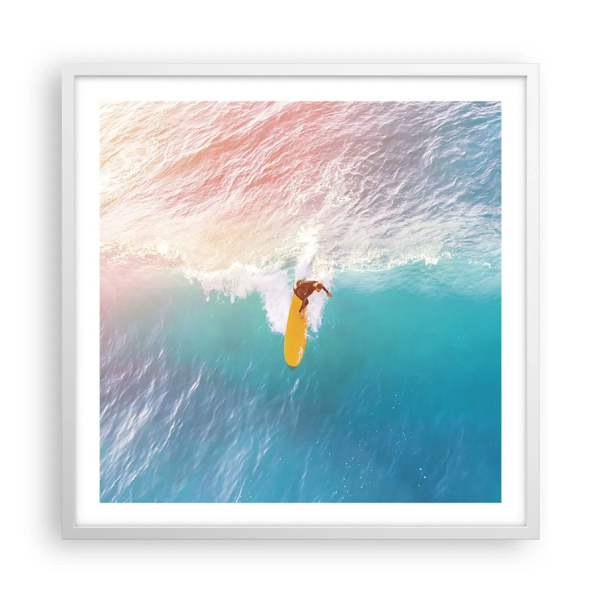 Poster in einem weißen Rahmen - Der Ozeanreiter - 60x60 cm