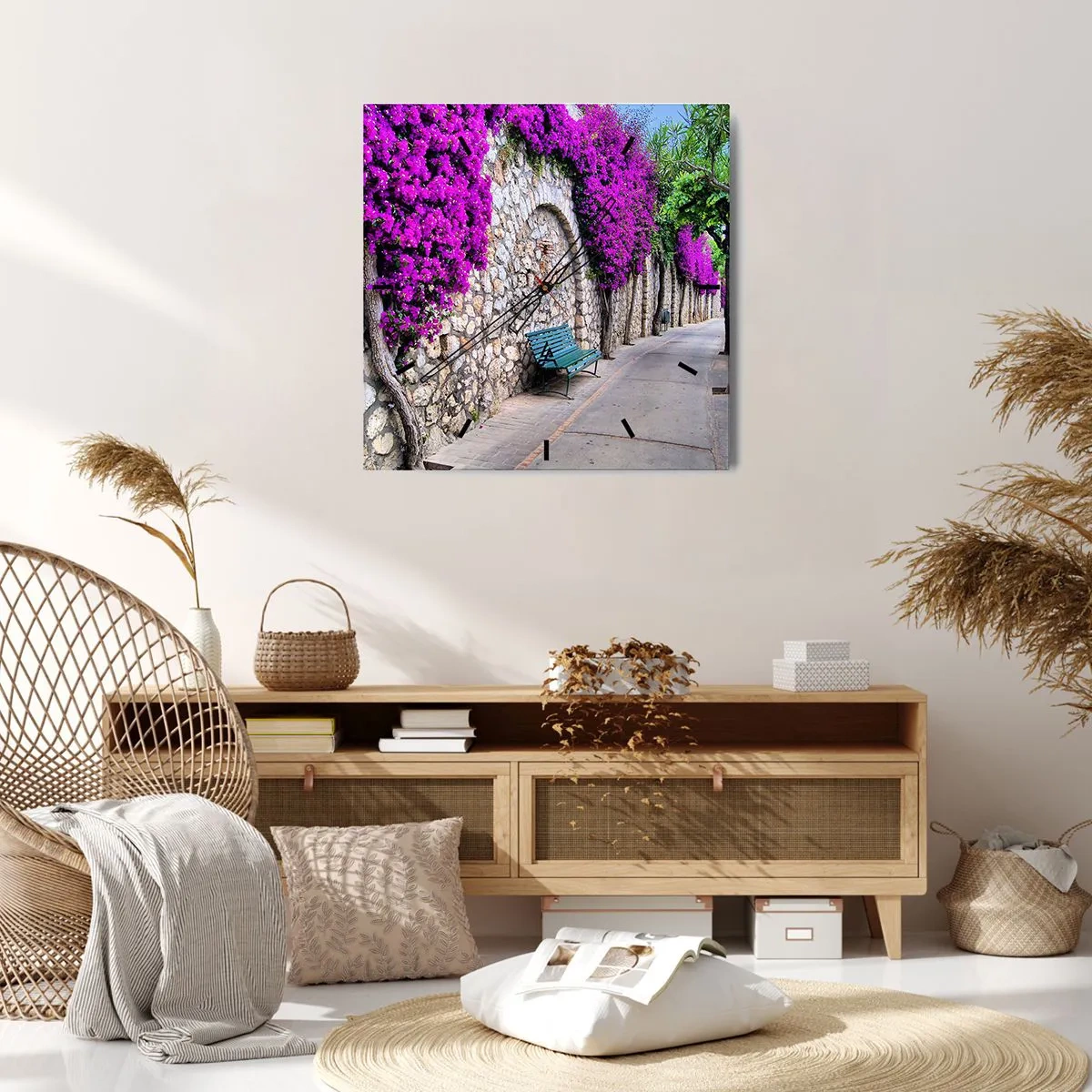 Wanduhr - Glasuhr - Lass uns so schnell wie möglich treffen - 30x30 cm