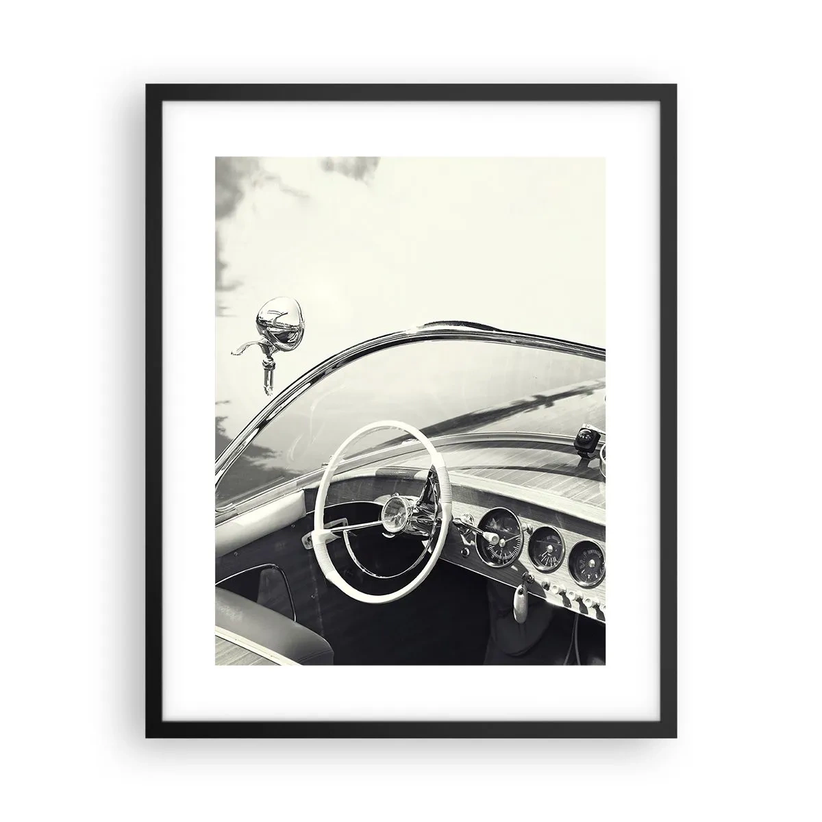 Poster in einem schwarzem Rahmen - Wetter für die Reichen - 40x50 cm