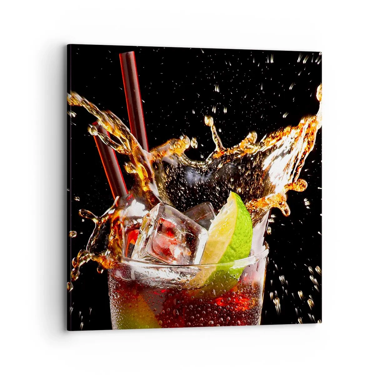 Bild auf Leinwand - Leinwandbild - Freude und Energie der Farben - 70x70 cm