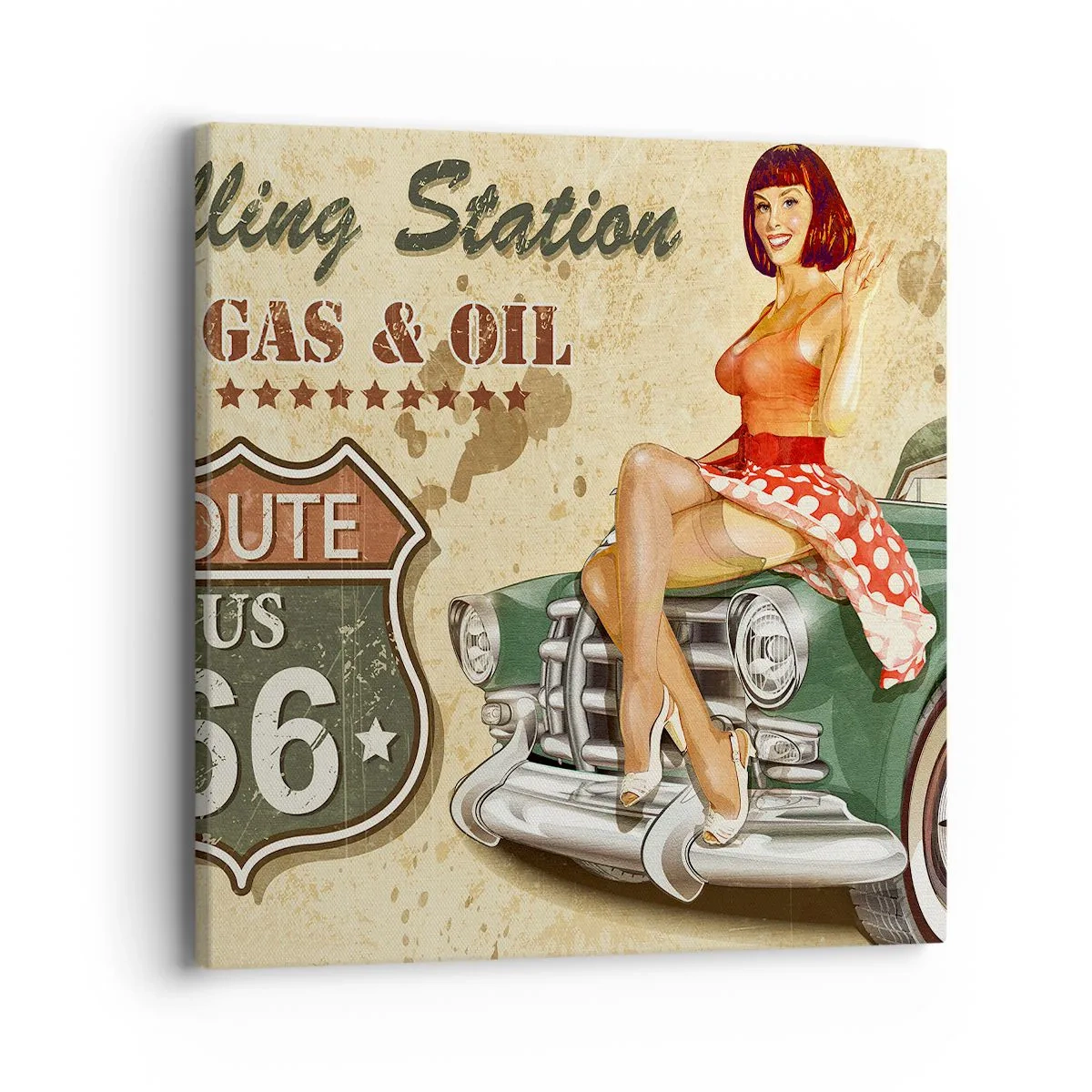 Bild auf Leinwand - Leinwandbild - Die großen Jahre der 40er. - 40x40 cm