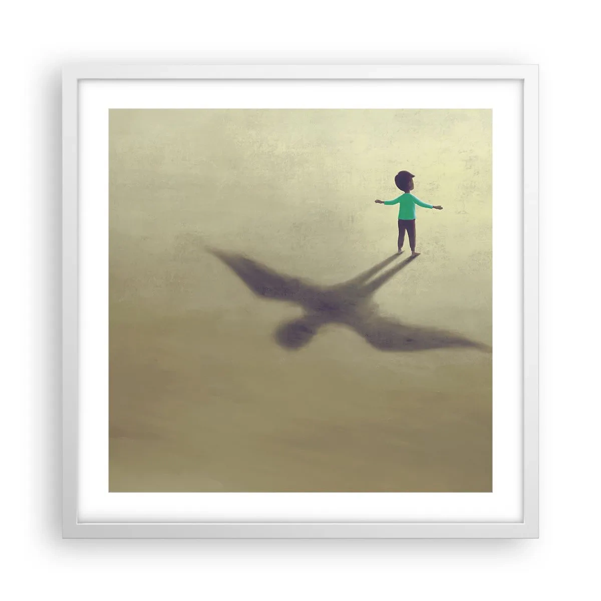 Poster in einem weißen Rahmen - Der Held der Zukunft - 50x50 cm