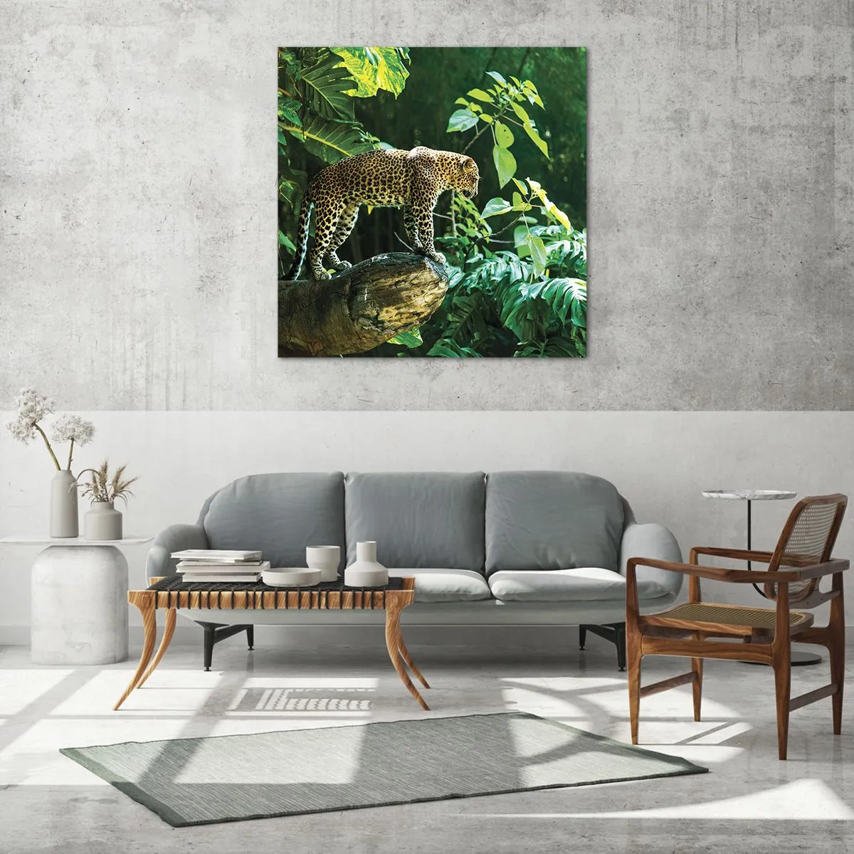 Glasbild - Bild auf glas - Auf die Jagd? - 70x70 cm