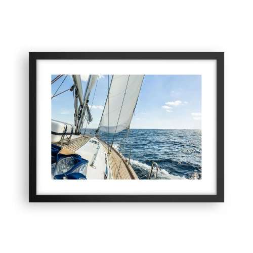 Poster in einem schwarzem Rahmen - Ahoi, Abenteuer - 40x30 cm