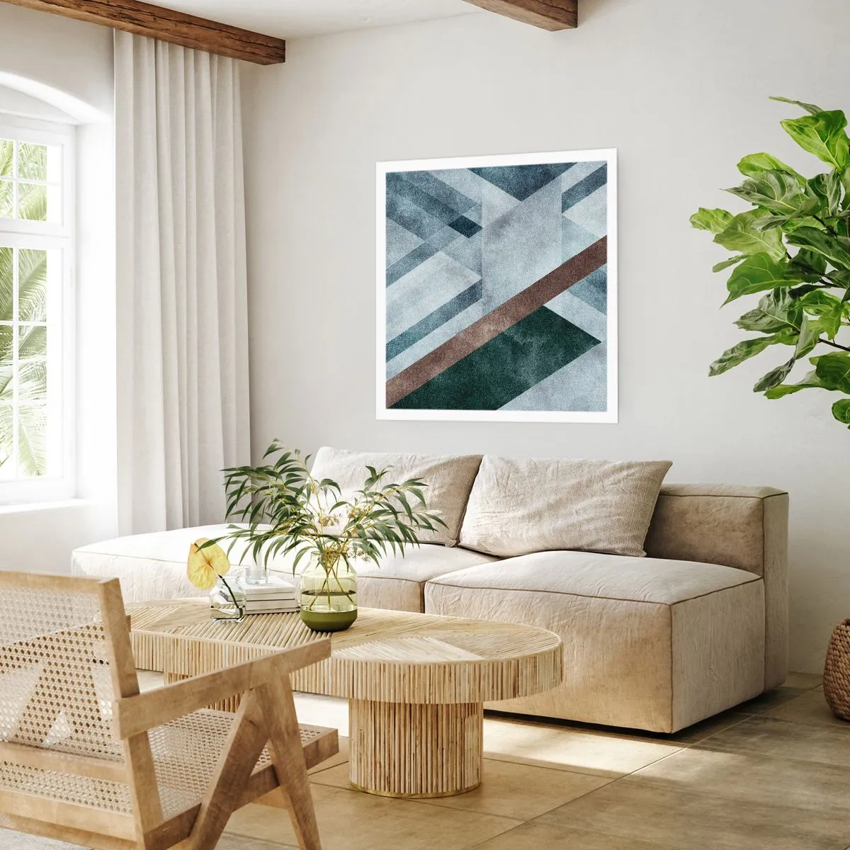 Poster - Anspruchsvolle Eleganz der Geometrie - 50x50 cm