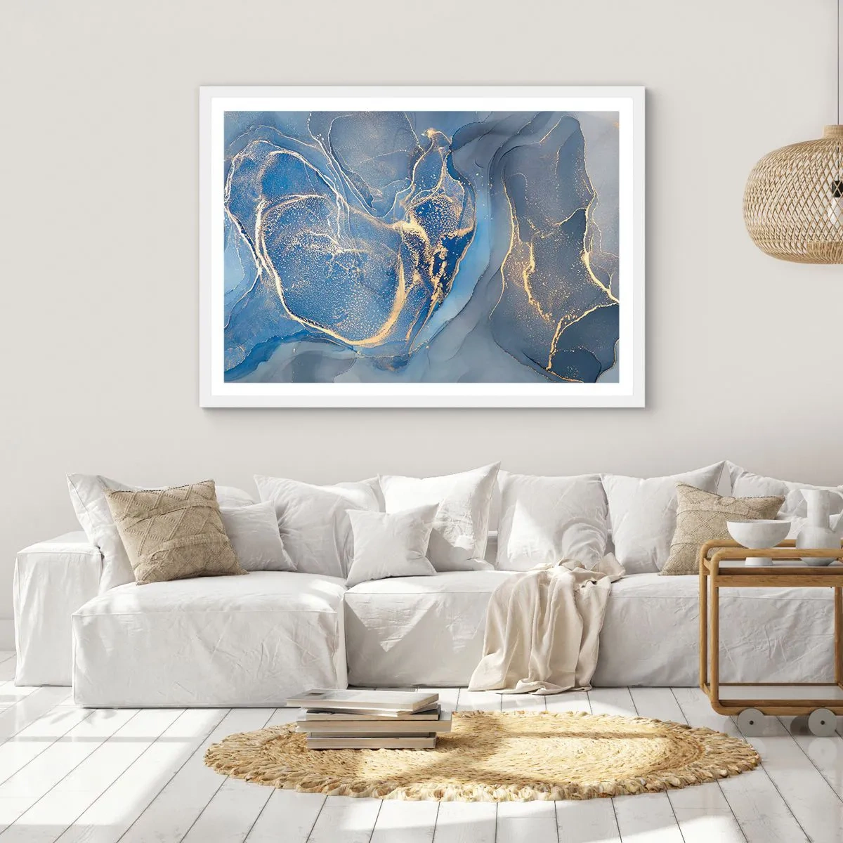 Poster in einem weißen Rahmen - Goldstaub - 40x30 cm