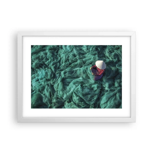 Poster in einem weißen Rahmen - In einem Meer aus Netzen - 40x30 cm
