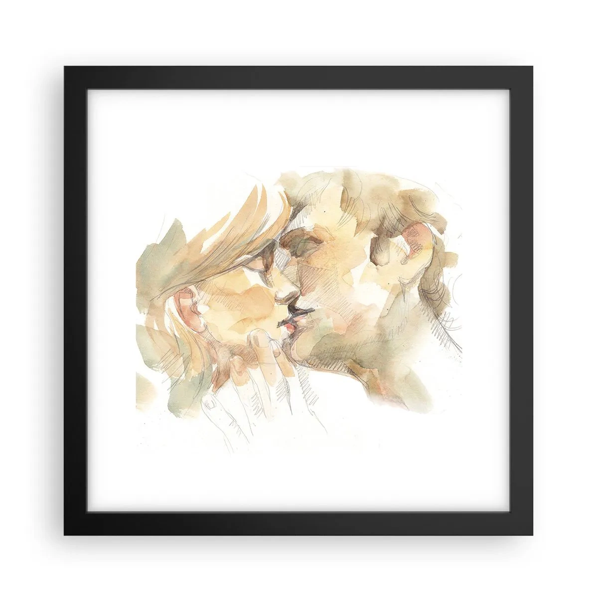 Poster in einem schwarzem Rahmen - Hälfte gefunden? - 30x30 cm