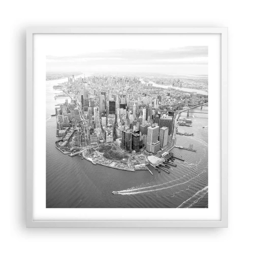 Poster in einem weißen Rahmen - Und wie kann es man nicht lieben? - 50x50 cm