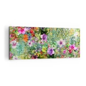 Bild auf Leinwand - Leinwandbild - In Blumen für das Verderben - 100x40 cm