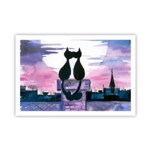 Poster - Rendez-vous unter dem Mond - 91x61 cm