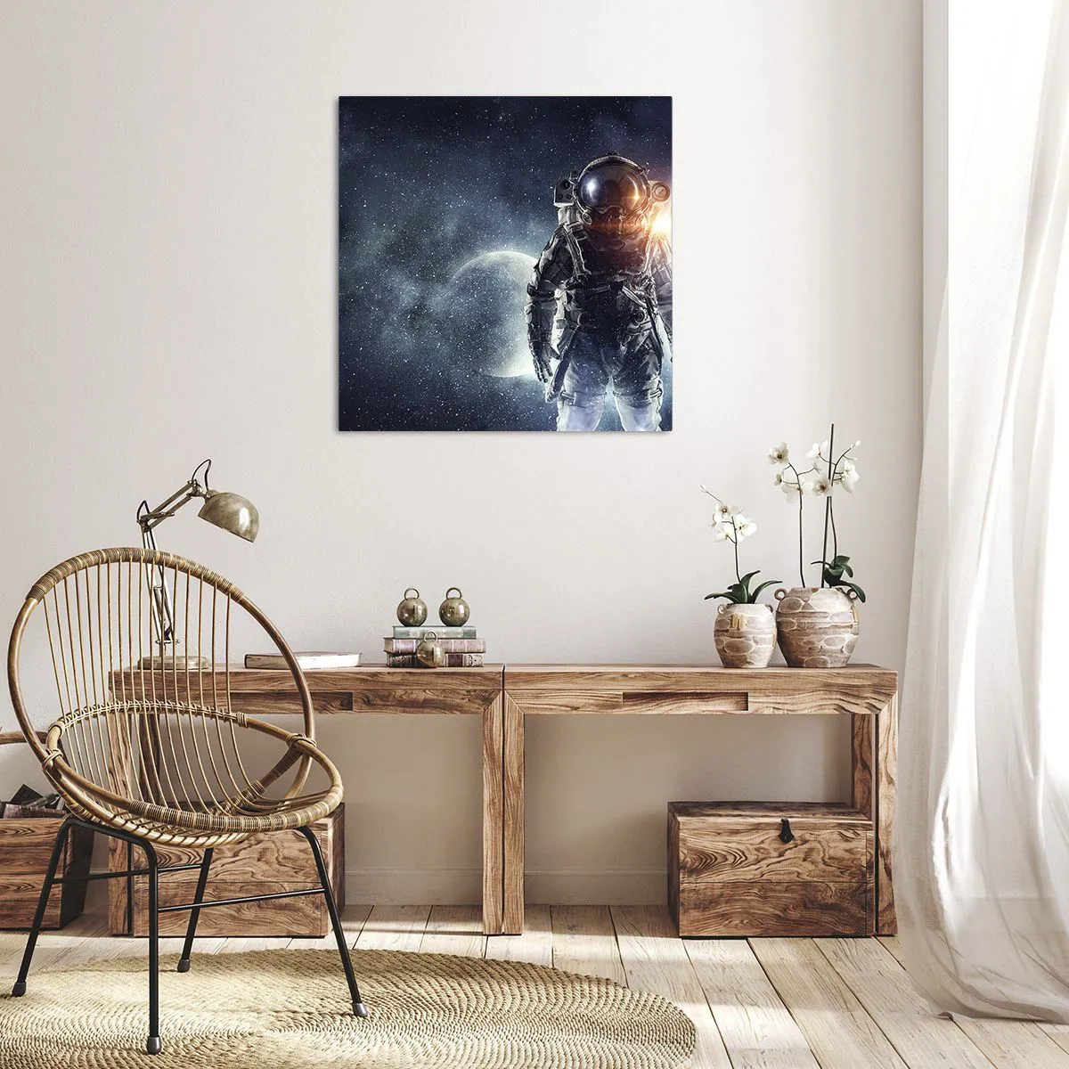 Bild auf Leinwand - Leinwandbild - Weltraumabenteuer - 70x70 cm