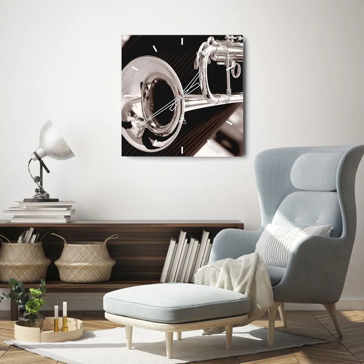 Wanduhr - Glasuhr - Eine musikalische Reise in die 1930er Jahre - 30x30 cm