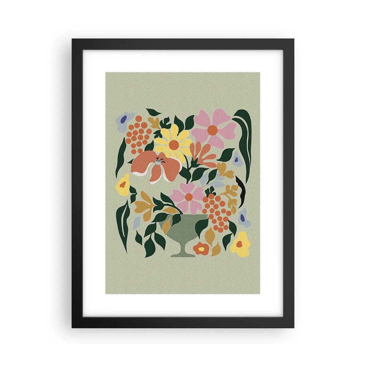 Poster in einem schwarzem Rahmen - Strauß voller Leben - 30x40 cm
