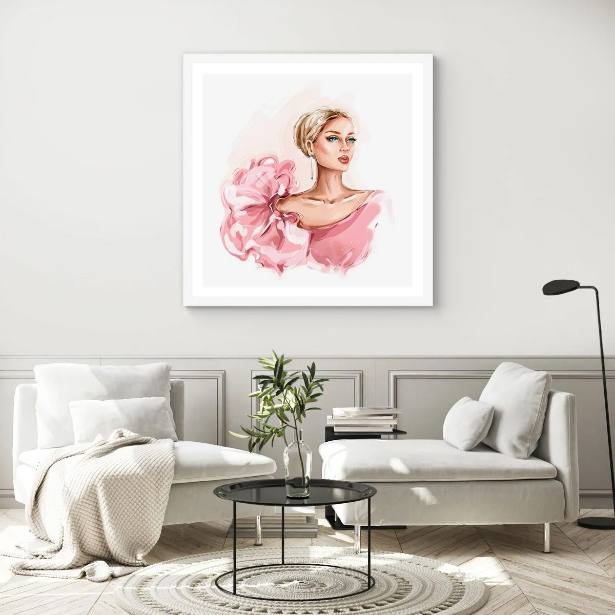 Poster in einem weißen Rahmen - Wie gemalt ... - 50x50 cm