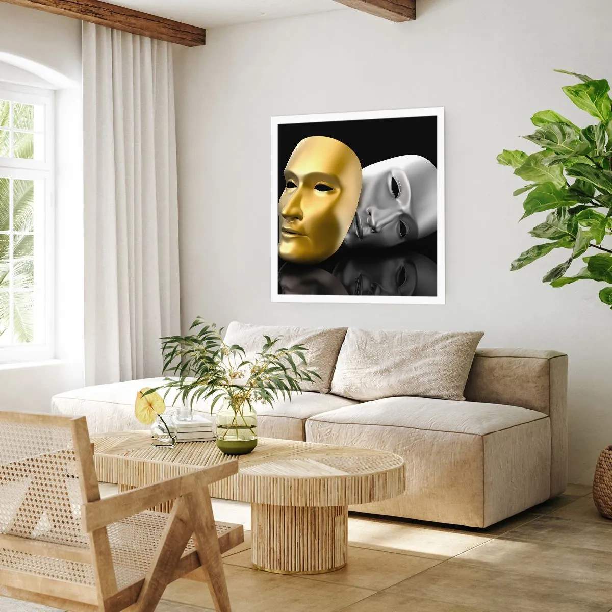 Poster - Das Leben ist wie ein Theater - 30x30 cm