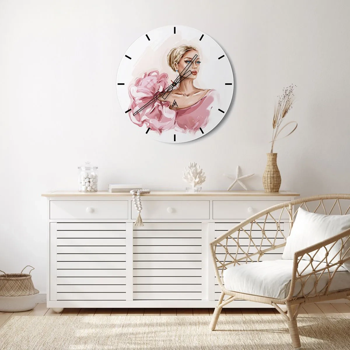 Wanduhr - Glasuhr - Wie gemalt ... - 40x40 cm