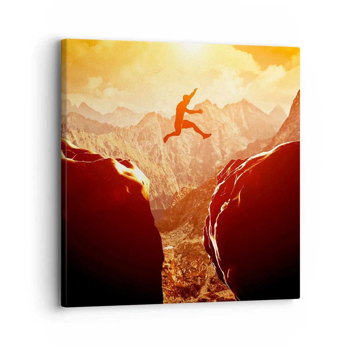 Bild auf Leinwand - Leinwandbild - Grenzen überschreiten - 30x30 cm