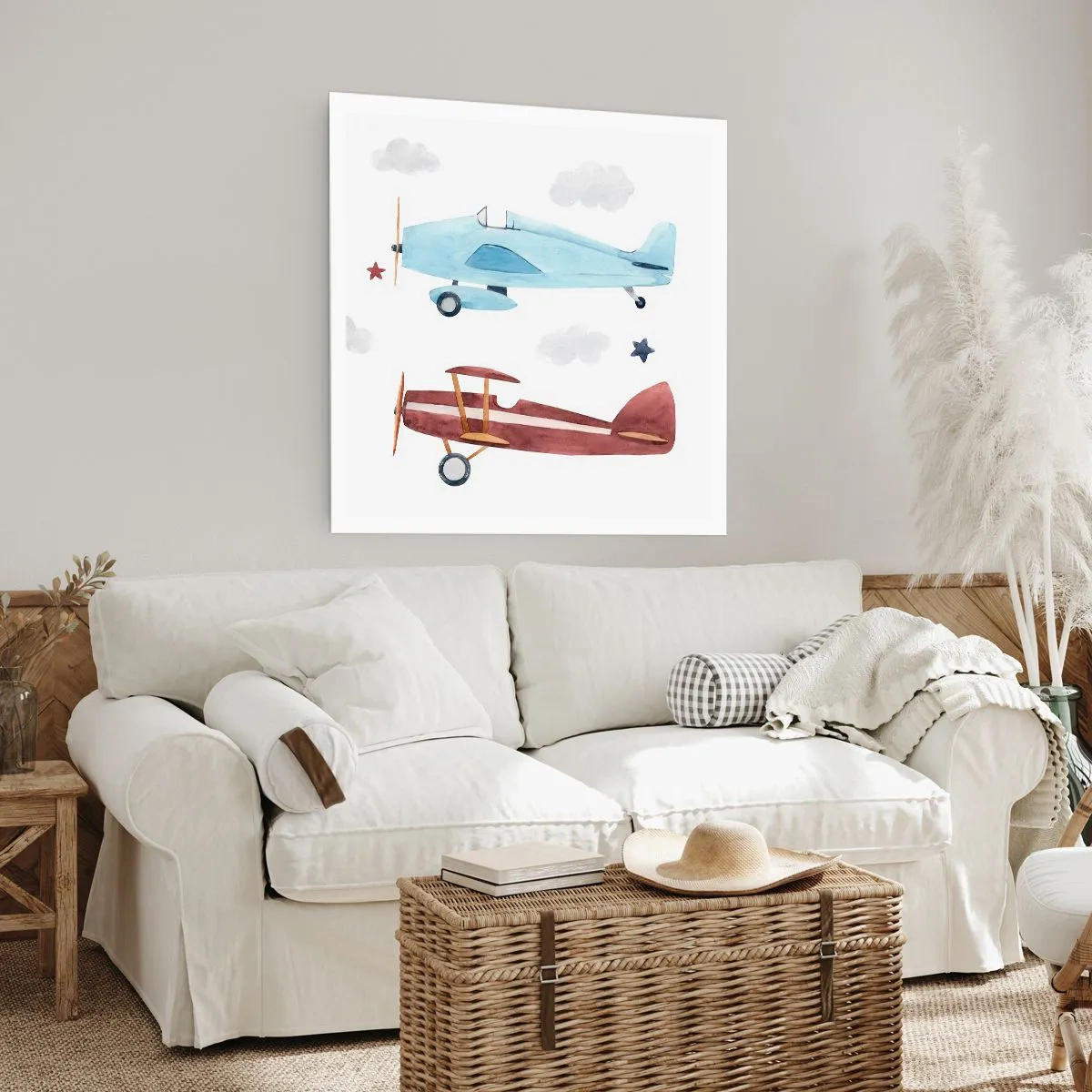 Poster - Wir warten, Herr Pilot! - 50x50 cm