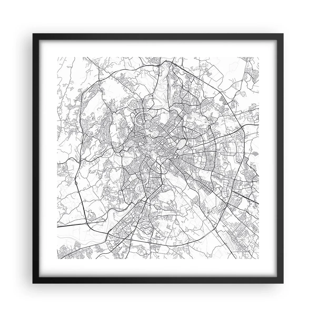 Poster in einem schwarzem Rahmen - Römischer Kreis - 50x50 cm