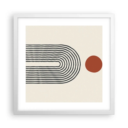 Poster in einem weißen Rahmen - Magnetismus von Formen und Farben - 40x40 cm