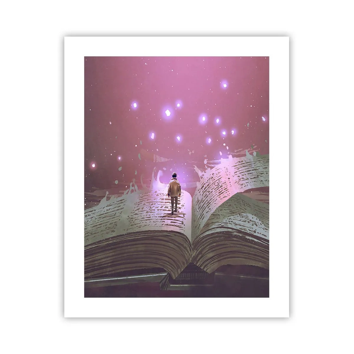 Poster - Einladung in eine andere Welt - lesen Sie! - 40x50 cm