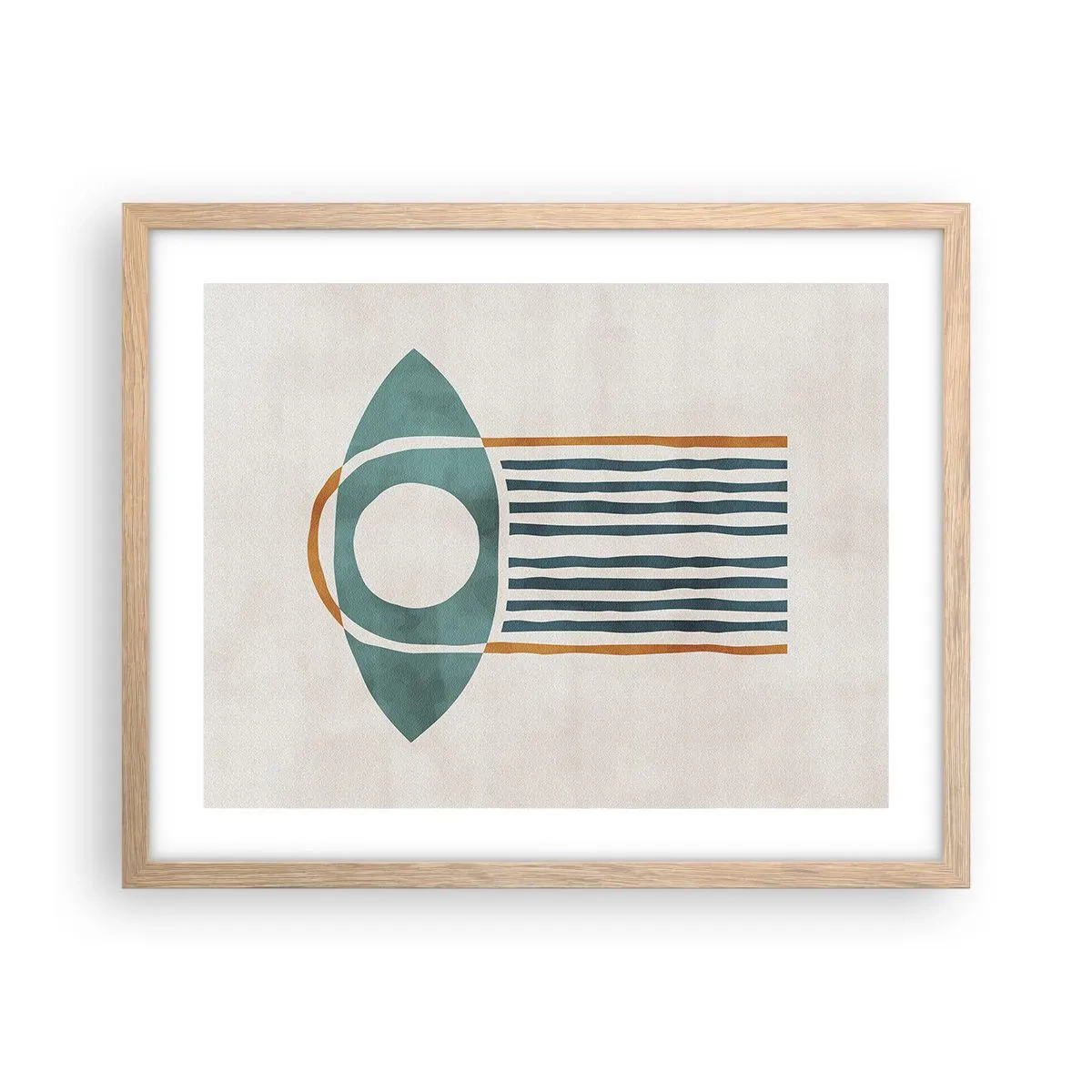 Poster in einem Rahmen aus heller Eiche - Zeichen und Rituale - 50x40 cm