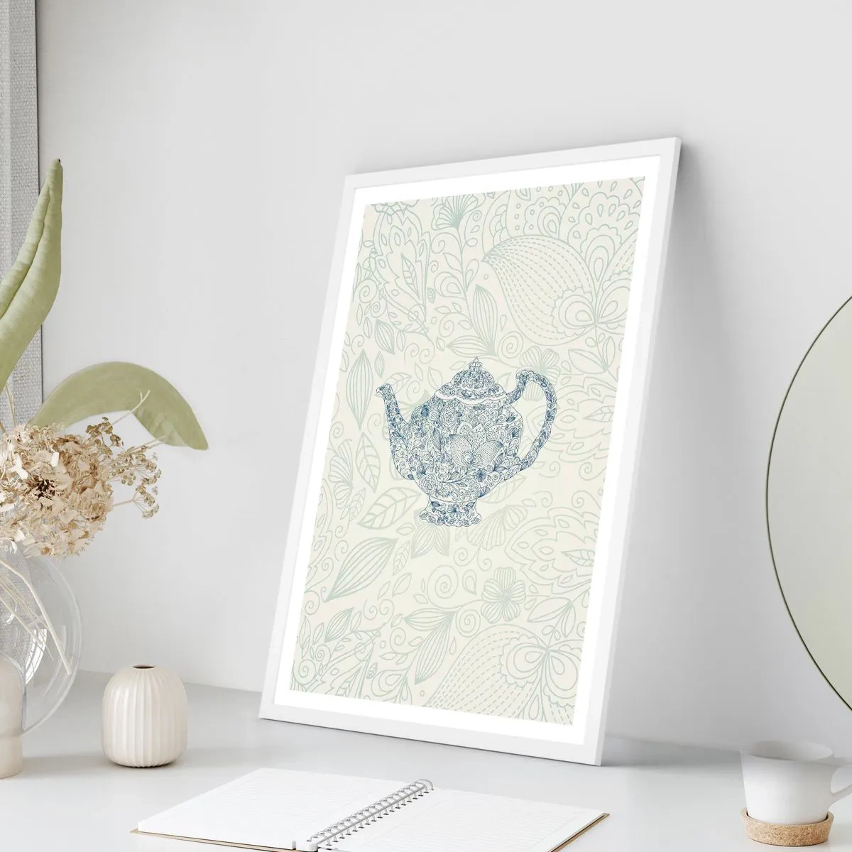 Poster in einem weißen Rahmen - Tee-Charm - 61x91 cm