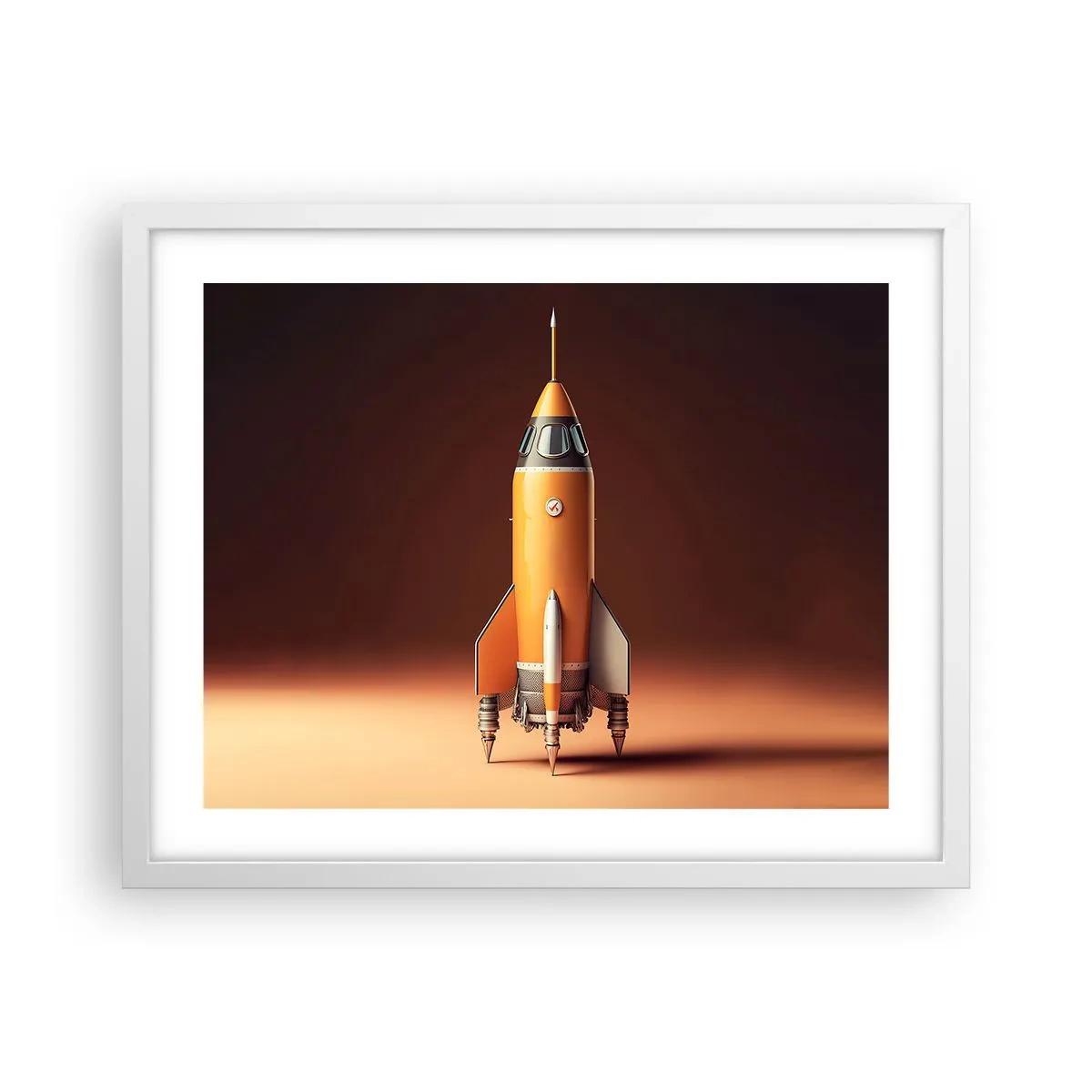 Poster in einem weißen Rahmen - Es beginnt mit einem Traum - 50x40 cm